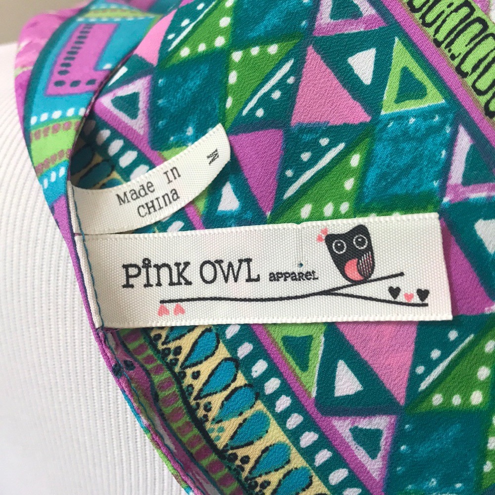 Pink Owl Aztec Flowy Top sz Medium - Picture 4 of 4